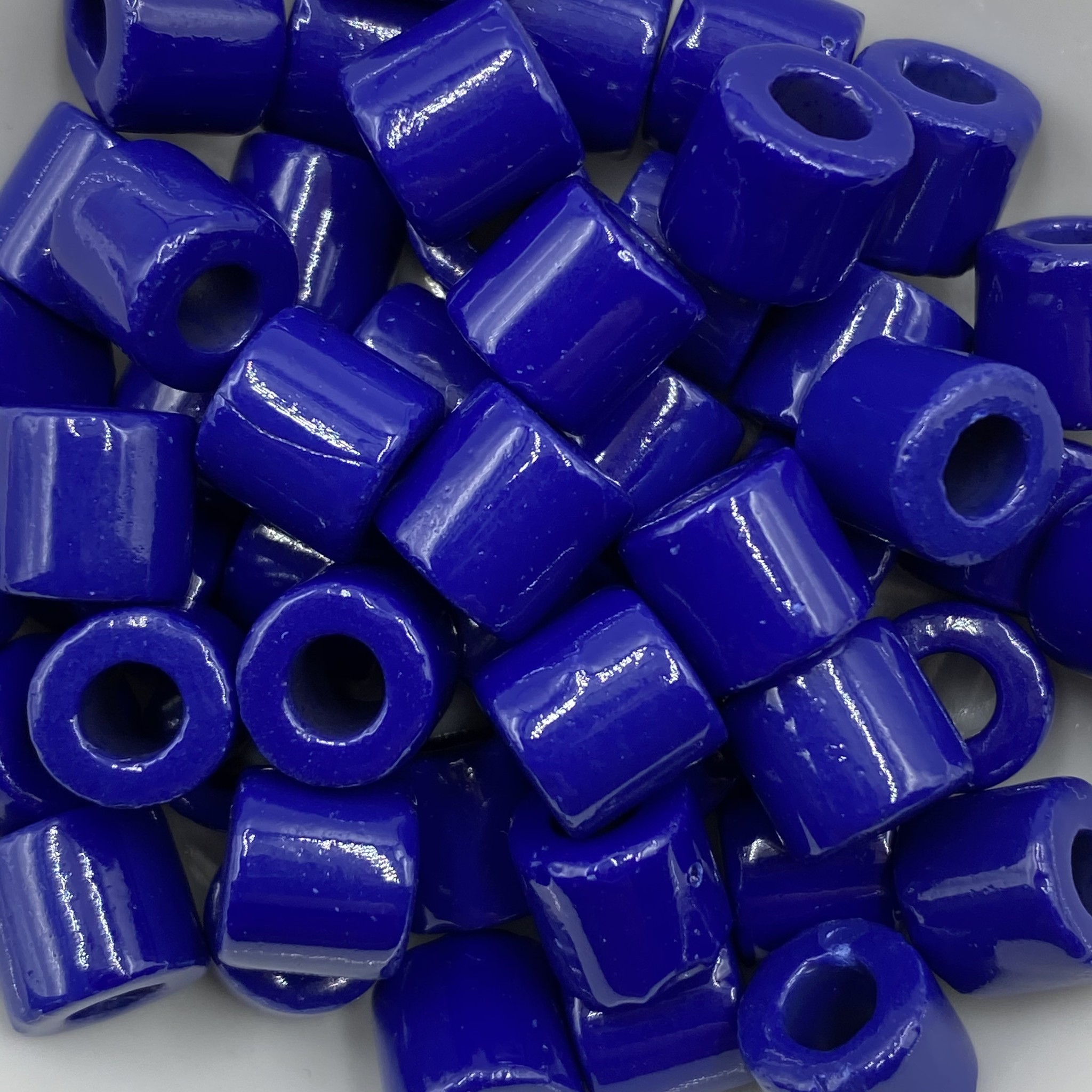 7mm Crow Bead #123 Navy Blue- 50pc. - Capital City Beads